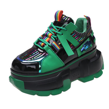 Daddy Shoes Fashion Lace-Up - Trendy Platform Shoes - Statement Collection