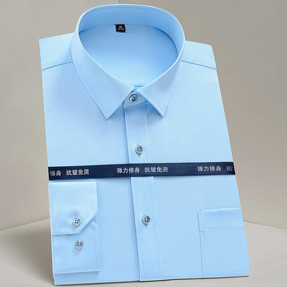 Work Clothes Mercerized Stretch Shirt For Men