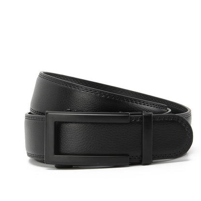 Men's Two-Layer Cowhide Leather Automatic Buckle Business Casual Belt - Superior Construction