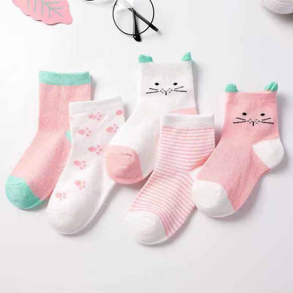 Children's Socks Thin Breathable Mid-calf Baby Boat Socks