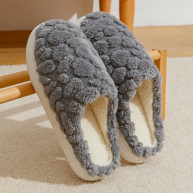 Soft Plush Slippers Women Men Cozy Fluffy Fleece House Shoes Winter Warm Slip On Floor Bedroom Slippers