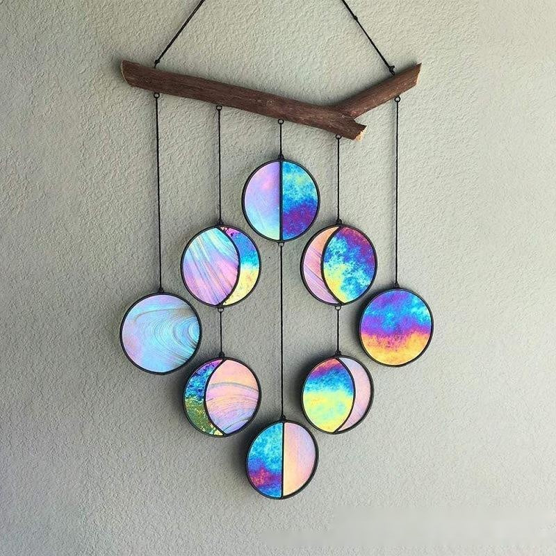 Rainbow Hanging Art Wall Decoration Dyeing Moon Phase Home Decor