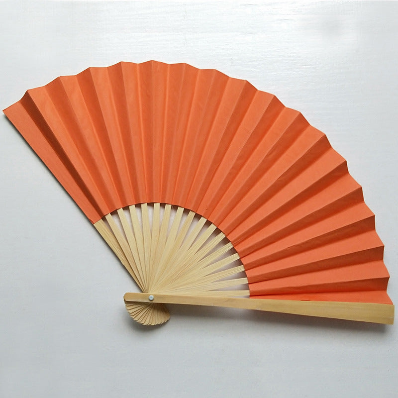 Holiday Relaxation: Customizable Color Plain Paper Fans