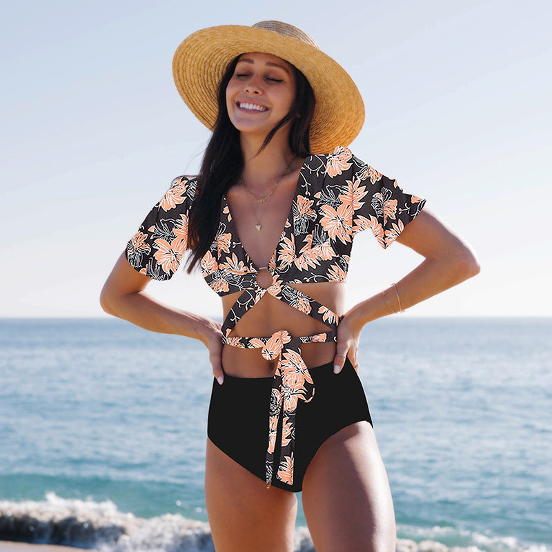 New European And American Bikini Sexy Split Swimsuit