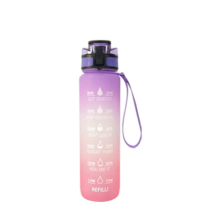 Genomskinlig flaska vattenflaska 1000 ml flaska Kawaii flaska Bpa gratis infusionsanordning Plast Mjölk Sport Klarvatten flaska Kawaii Cup