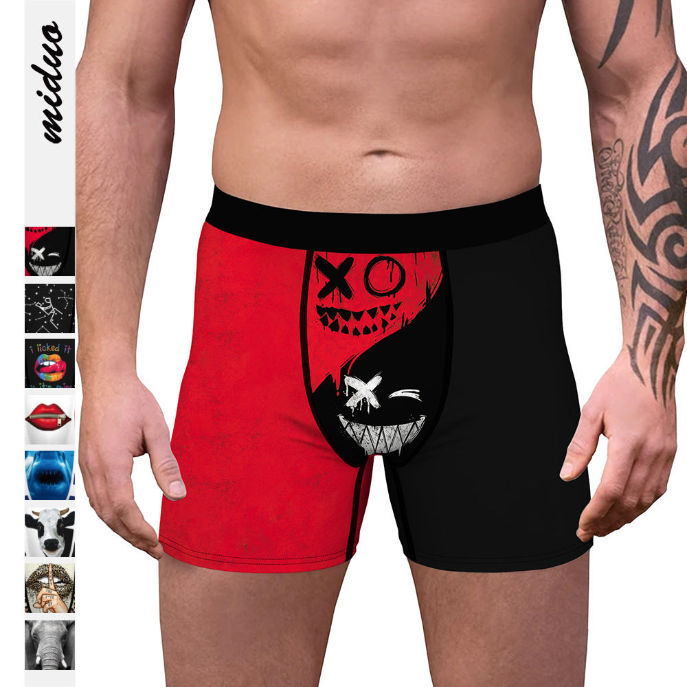 Men's Comfy Breathable Boxers In Halloween Print