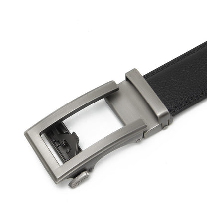 Men's Two-Layer Cowhide Leather Automatic Buckle Business Casual Belt - Superior Construction