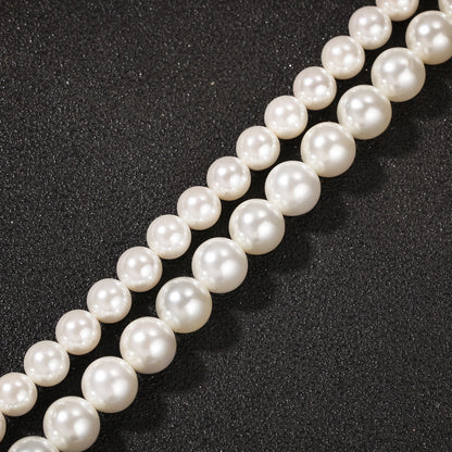 Simple Cross 8-10mm Pearl Necklace Trendy Accessories For Men And Women