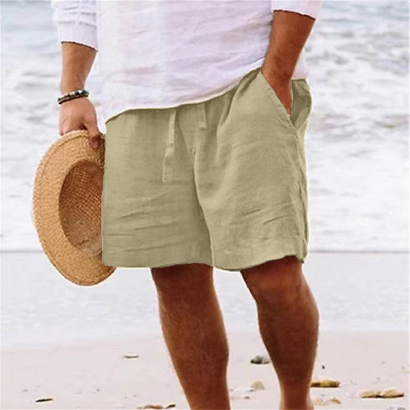 Fashion Personality Men's Shorts Cotton Hemp