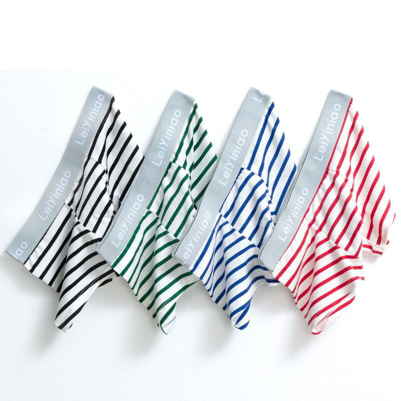 Boxes Of 4 Men's Cotton Striped Printed Boxer Boxers Full Cotton Explosion Style