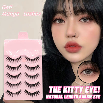 5 paires de cils Manga nouveauté Anime Cosplay naturel vaporeux maquillage coréen faux cils artificiels