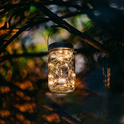 Solar Mason Jar Ljusdekoration Mason Jar Light Outdoor Hanging Light Mason Jar Light String