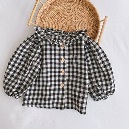 Baby Romper 0-2 År gamla babykläder Baby flicka Utländsk stil Plisserad Lotus Leaf Sling Klitta