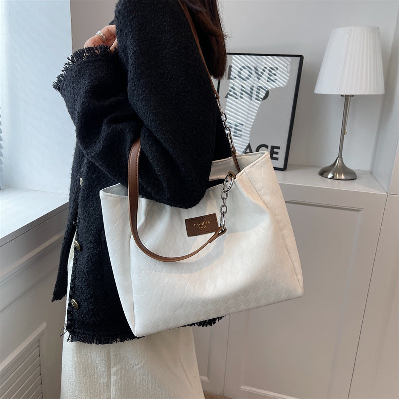 Rhombus Pattern Totes Chain Shoulder Bag Women Shopping Bags