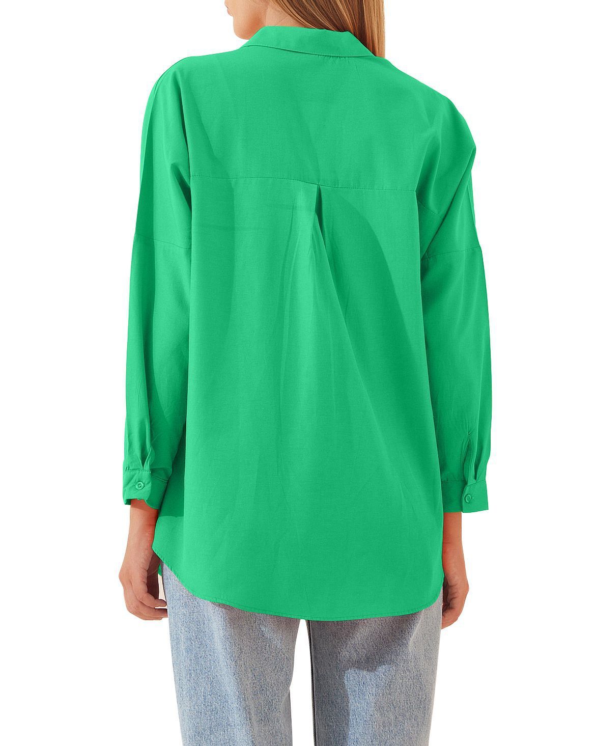 Damskjorta Jacka Långärmad blus Button Down Toppar Candy Color Shirt