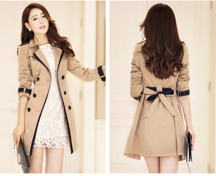 Dames automne Trench manteau pour femmes hiver longs manteaux