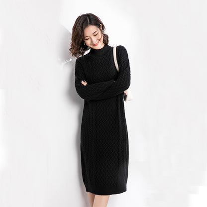 Thickened Bottom Non Split Woolen Dress