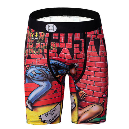 Cartoon Printed Boys Boxers Men Sports Underwear