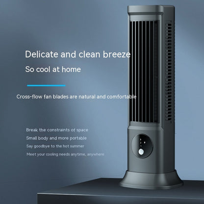 Silent And Portable USB Desktop Vertical Leafless Tower Fan