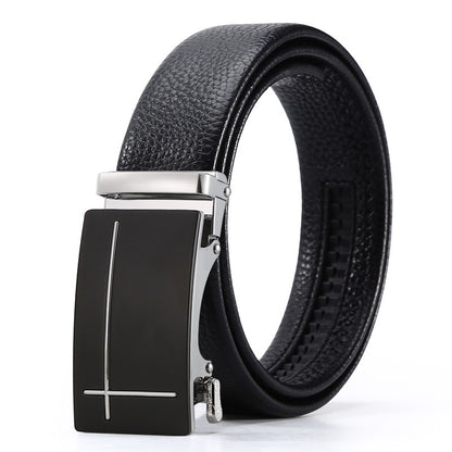 Men's Automatic Leather Buckle Business Belt - Professional Efficiency