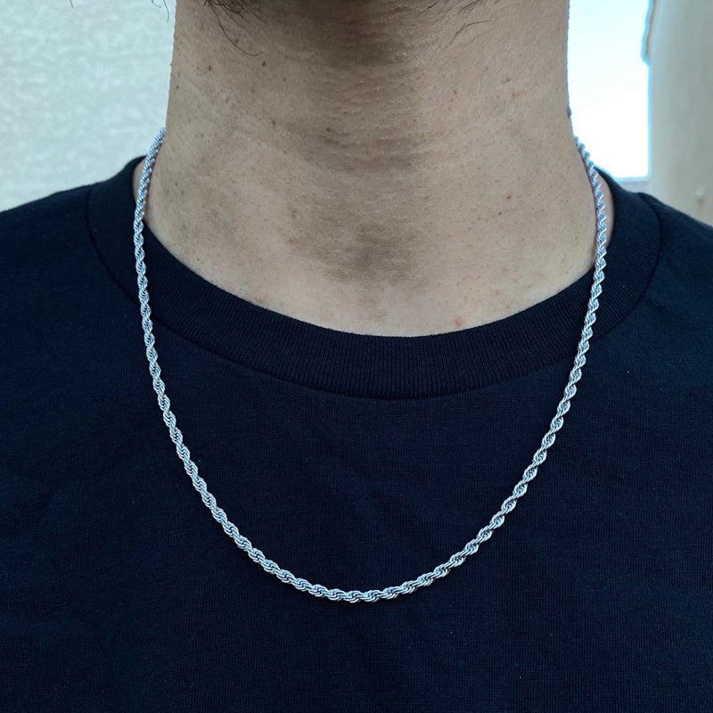 Collier pour hommes, chaîne en corde cubique, mode tempérament