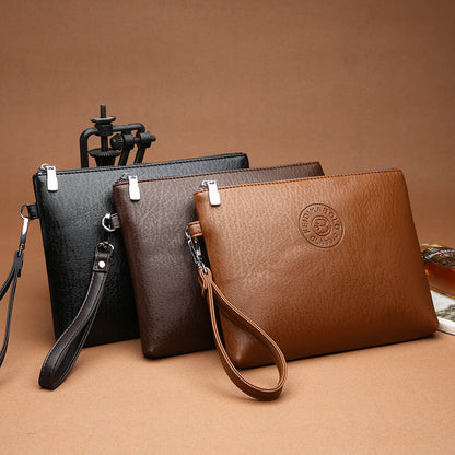 Casual Men's Clutch Bag Pu Soft Leather Men's