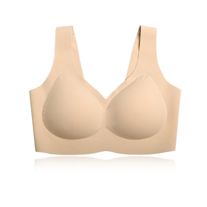 Namijiao New Air Traceless Underwear Women"s Air Rimless Bra Integrated Fixed Cup Sleeping Bra