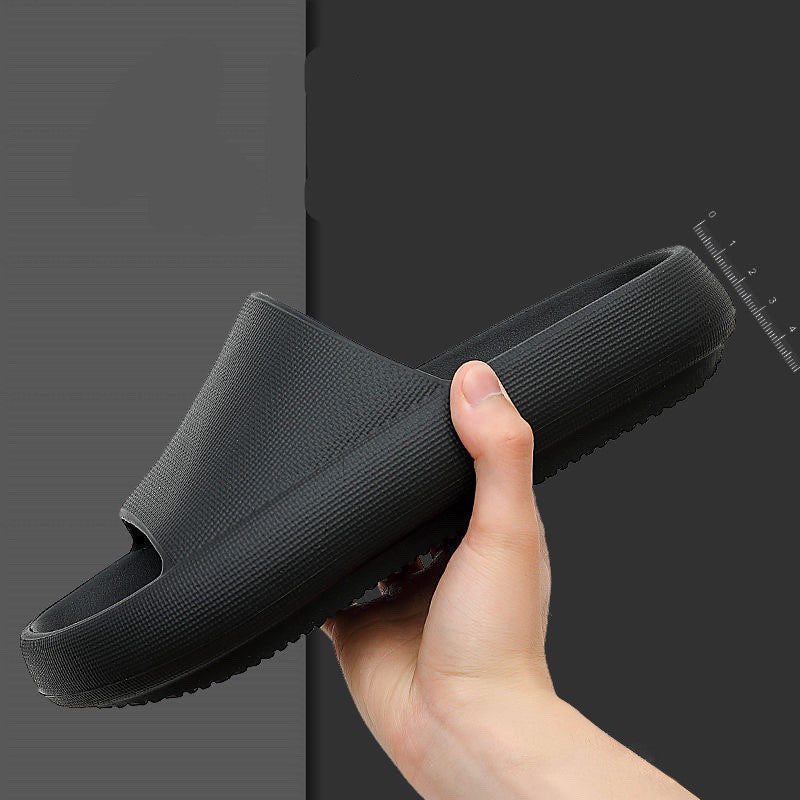 New Household Foot Feces Slippers Female Bathroom Bathing Couple Home Sandals And Slippers Male Summer Outer Wear Thick