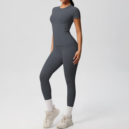 C it all Stretch Sports T-Shirt & High Waist Yoga Pants Set