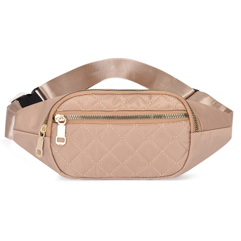 Rhombus Fanny Packs For Women Crossbody Midjeväskor För Sport Vandring Cykling Löpning