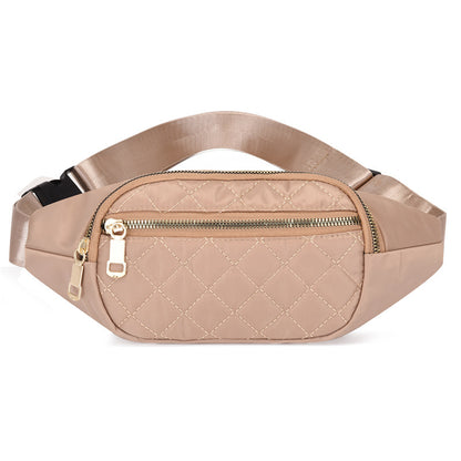 Rhombus Fanny Packs For Women Crossbody Midjeväskor För Sport Vandring Cykling Löpning