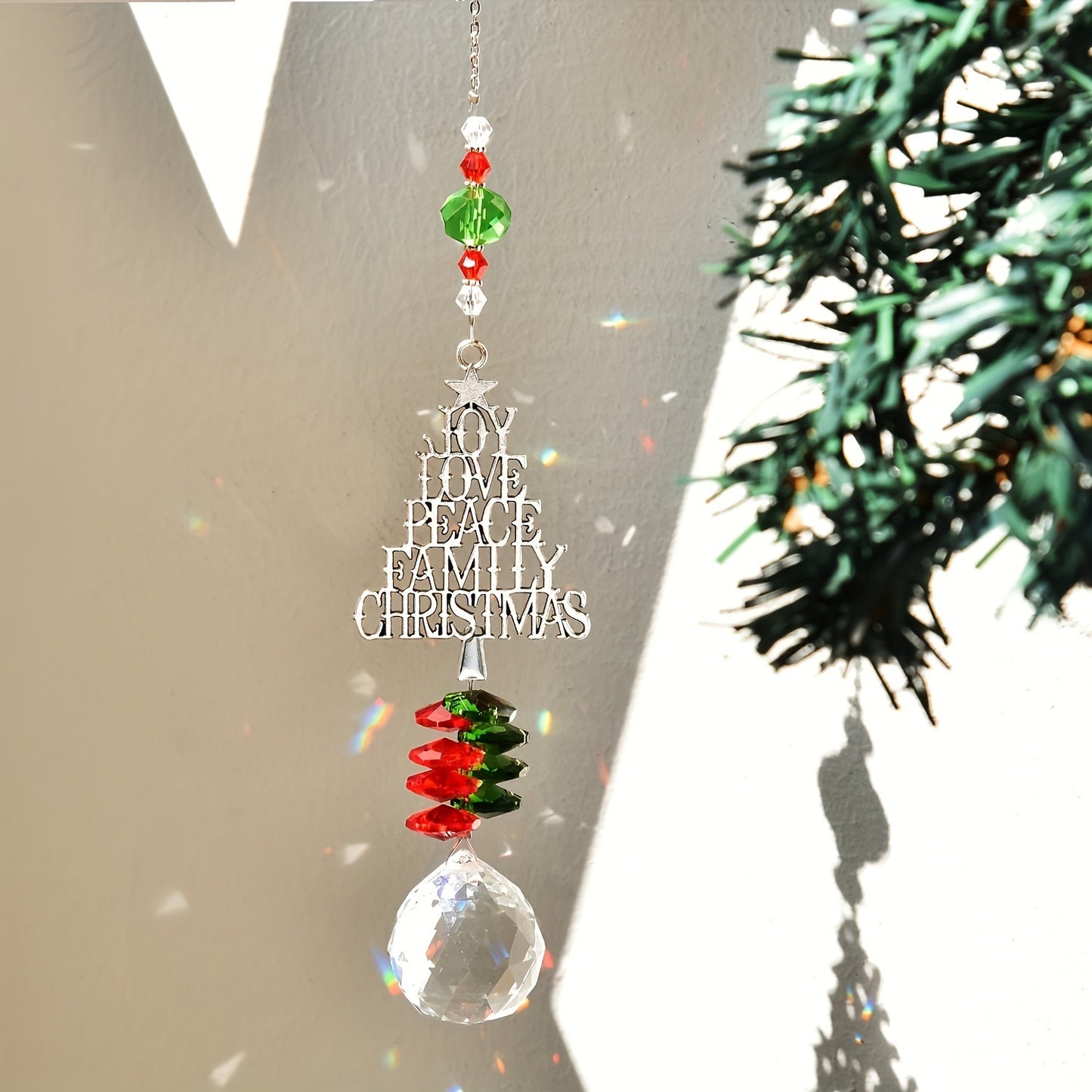 Christmas Sun Catcher Crystal Christmas Tree Pendant