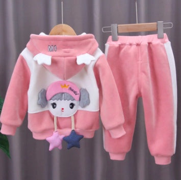 Fleece Thickening Boy Baby Suit - Baby Boy Sweater Tide
