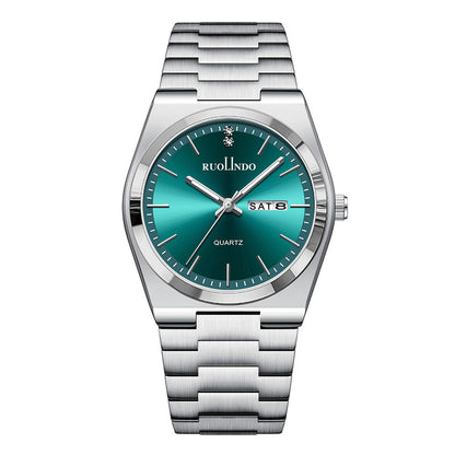 Double Calendar Advanced Stainless Steel Luminous Men's Watch