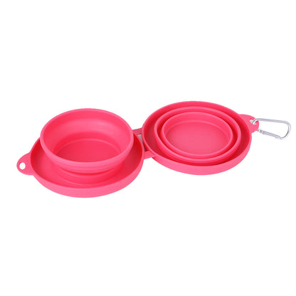 Double bol pliable en caoutchouc, bol d'alimentation pour animaux de compagnie, fournitures pour chiens et chats