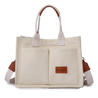 Décontracté quotidien toile fourre-tout sacs à bandoulière femmes maman sac grande capacité messager Multi poche bandoulière Chic sac à main réutilisable