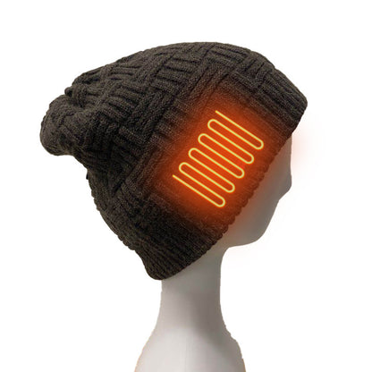 Unisex Fleece Hat Winter Warm Hat USB Uppladdningsbar elvärme hatt för utomhus klättring Ridning Fiske Vandring Tillbehör