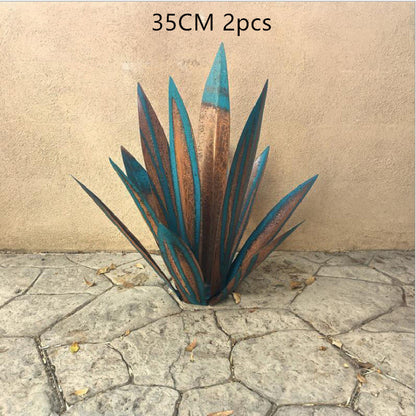 DIY Metal Art 9 Leaves Tequila Rustic Sculpture Rust Garden Yard Art Statues Craft Home Decor Signs Decoration