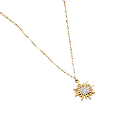 Gold SUNFLOWER Necklace For Women