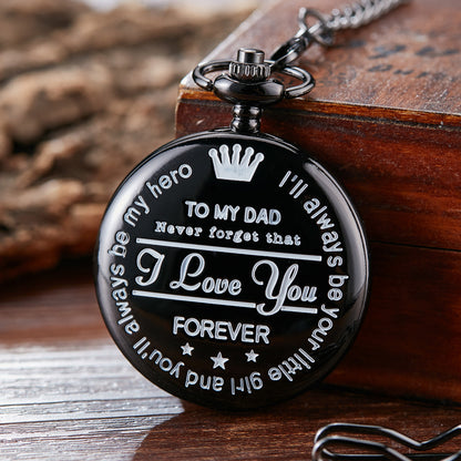 TO MY SON LOVE FOREVER Quartz Pocket Watch