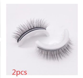 Återanvändbara 3D Mink Lashes naturliga falska ögonfransar Självhäftande falska limmar fria lass Makeup ögonfrans Extens Silk ögonfransar