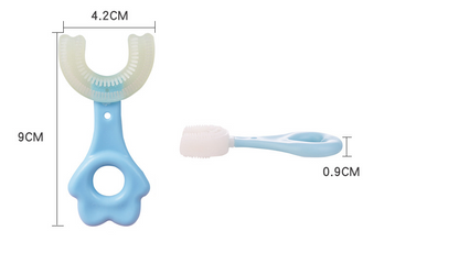 U-formade Baby Tandborste Barn 360 grader tandar mjuk silicone ren borsta grange tänder munvagn e Rengöring tandborster