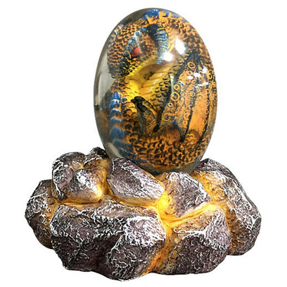 LED Lava Drage ägg Dekor Dinosaur ägg staty Resin Dragon ägg kristall Mineral Gemstone Reiki Hem Inredning