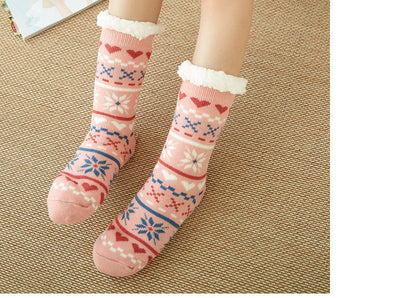 Casual Plus Velvet Mid-tube Ladies Snow Pantoufles Chaussettes de tapis