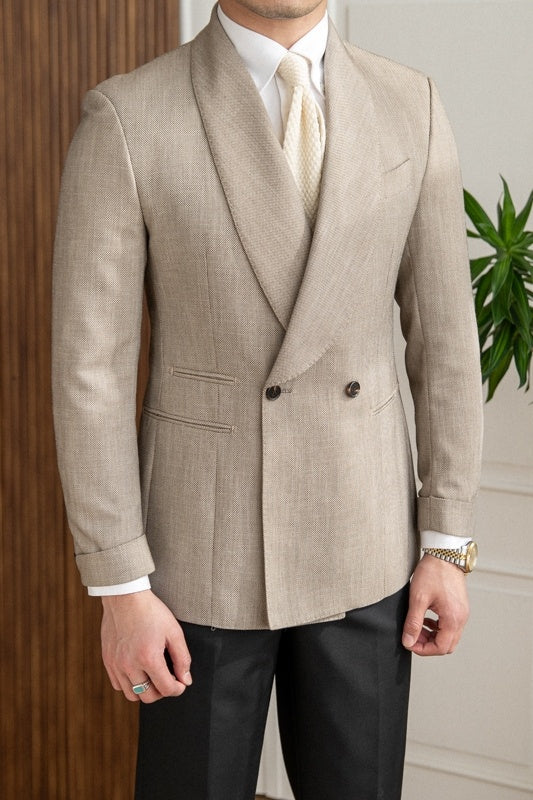 Double-breasted Tuxedo Suit Jacket For Men