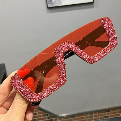 Rhinestone Square Sunglasses