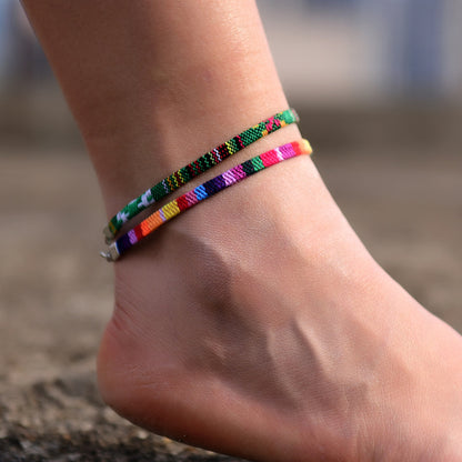 Chain Bohemian Color Ankle Bracelet String Handmade Jewelry