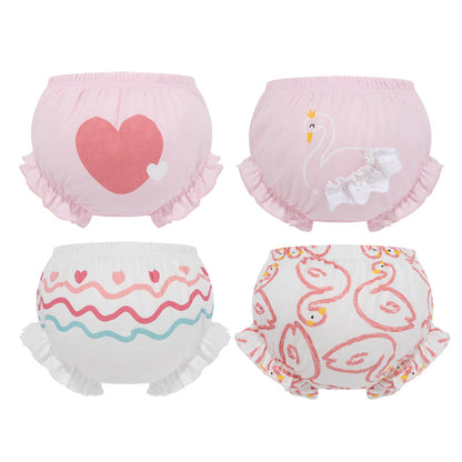 Triangle Shorts Outer Wear Pants Toddler And Children Triangle Bread Hot Pants Bow