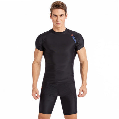 Outdoor Sports Tight Diving Suit Short Sleeved Separate Swimsuit