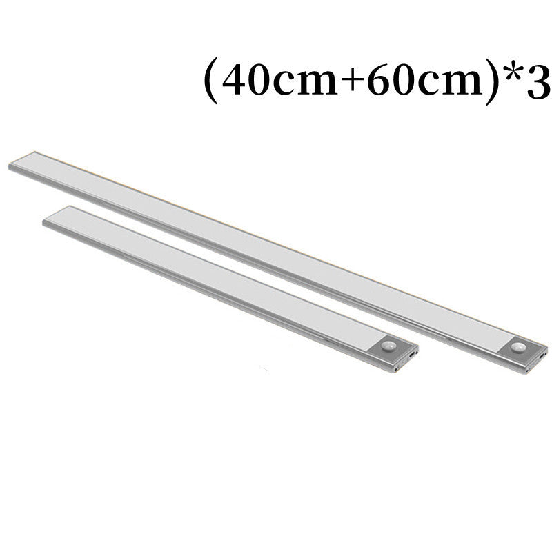 Rörelsensor LED under skåpet ljus USB Uppladdningsbar garderob garderob nattljus för kök Inomhus vägglampar